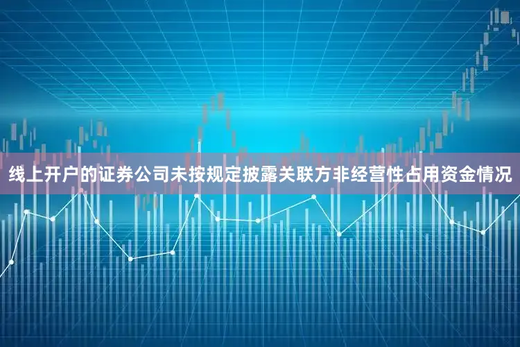 线上开户的证券公司未按规定披露关联方非经营性占用资金情况